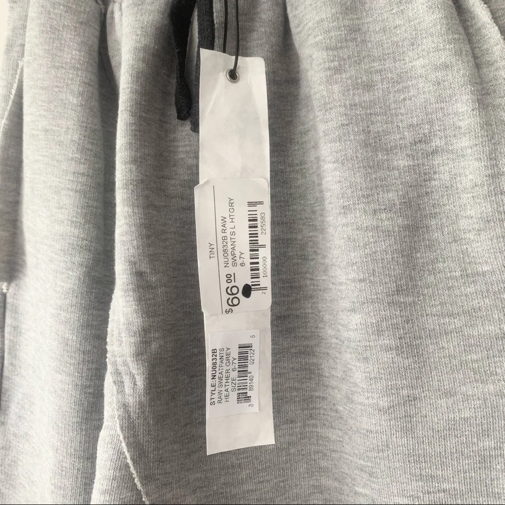 Nununu Raw Sweatpants Heather Grey - Picture 6 of 8